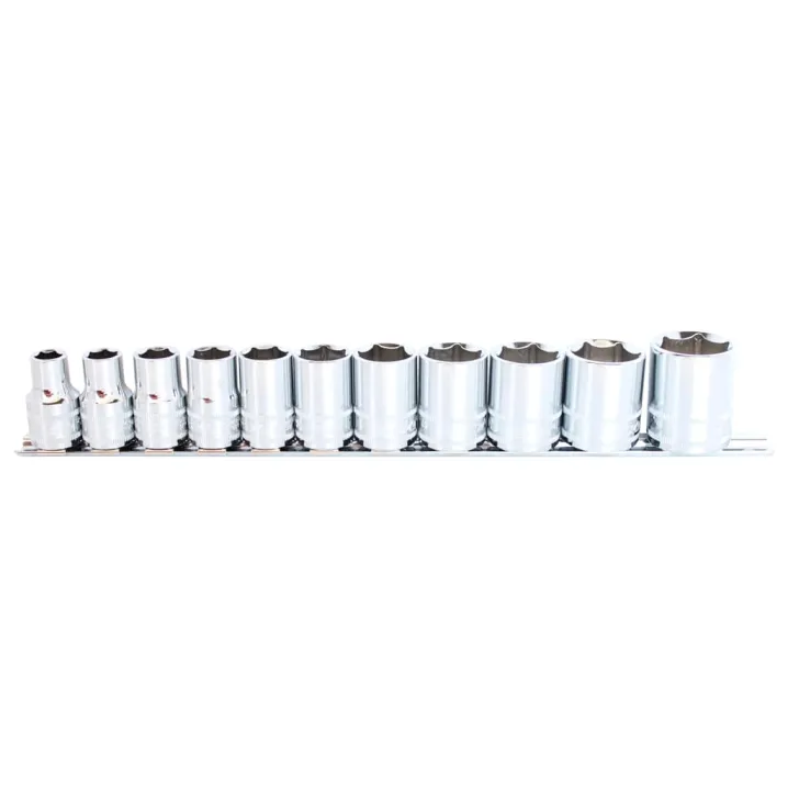 1/2"DR SOCKET RAIL SET - 6PT METRIC - 12PC