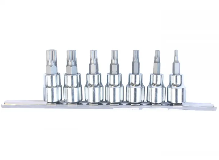 3/8"DR SOCKET RAIL SET - 7PC - SPLINE