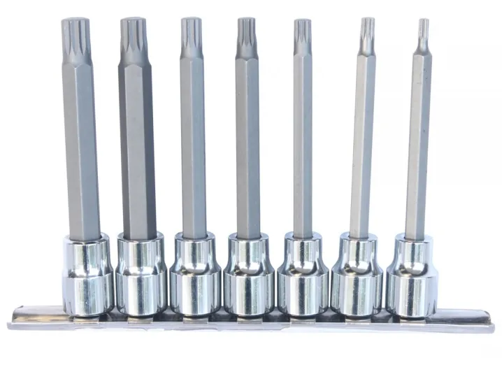 3/8"DR DEEP SOCKET RAIL SET - 7PC - SPLINE