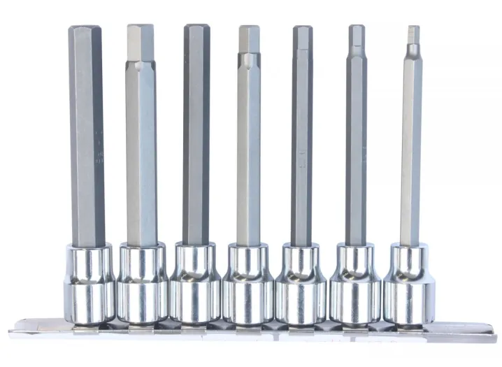 3/8"DR INHEX DEEP SOCKET RAIL SET - 7PC - METRIC
