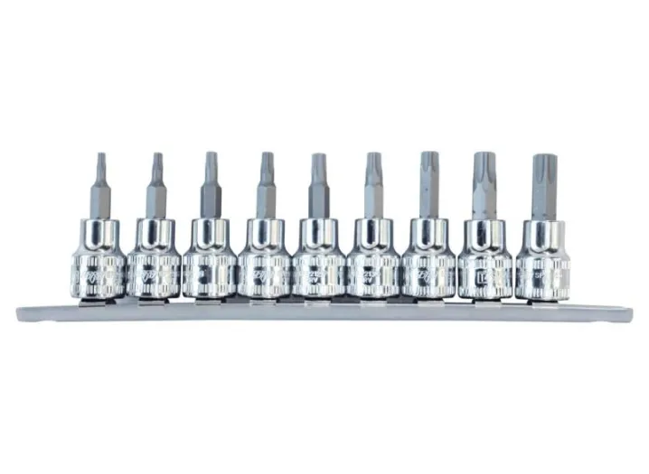 3/8" DR Socket Rail Set - 9PC - Torx