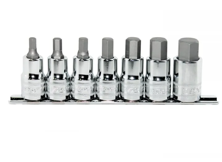 1/2"DR INHEX SOCKET RAIL SET - 7PC - METRIC
