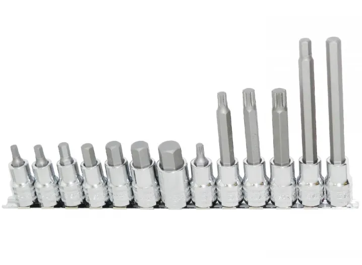 1/2"DR INHEX/SPLINE RAIL SET - 13PC - METRIC