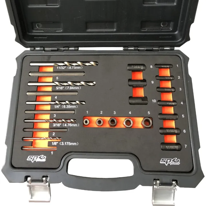 SCREW EXTRACTOR SET - DRILL BIT & GUIDE - 25PC
