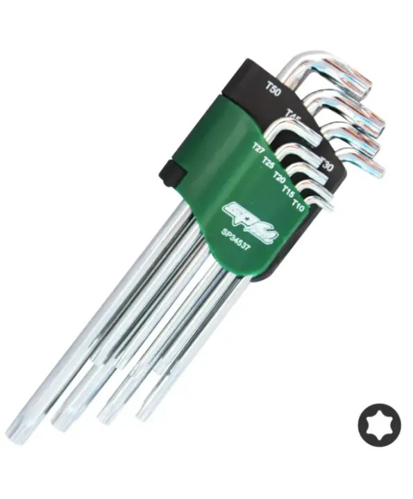 Key Set - Stubby - Tamper Proof Torx - Colour Coded (GREEN) - 9pc