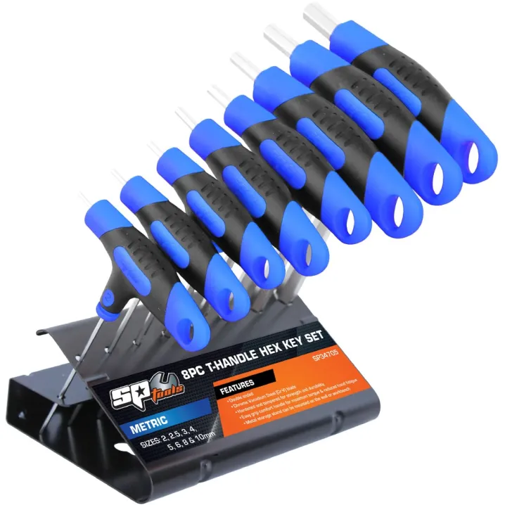 T-HANDLE HEX KEY SET - METRIC - 8PC