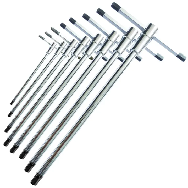 T-HANDLE HEX KEY SET - SLIDING - METRIC - 8PC