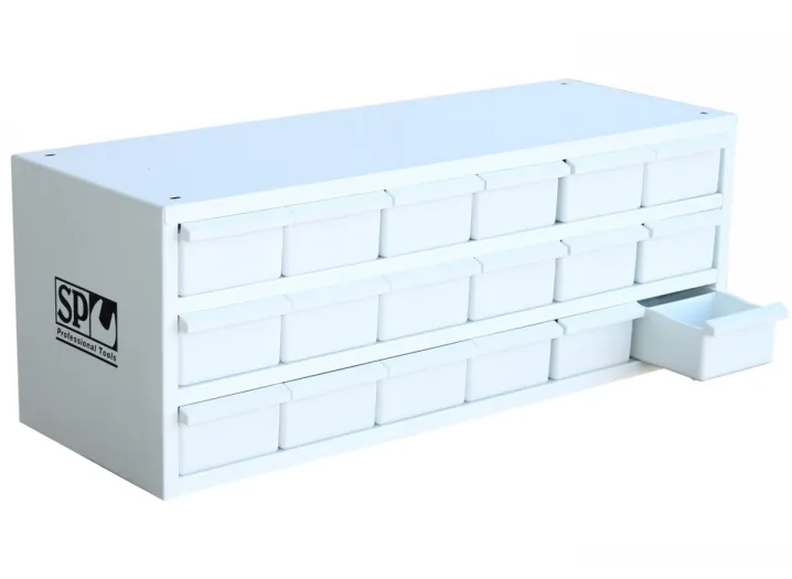 STEEL STORAGE UNIT - 18 DRAWER