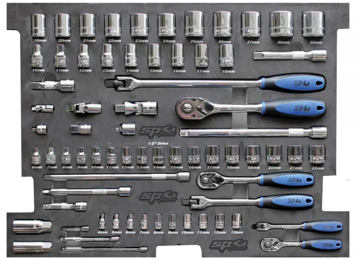FOAM TRAY - METRIC ONLY - 70PC - SOCKETS & ACCESSORIES INCLUDED