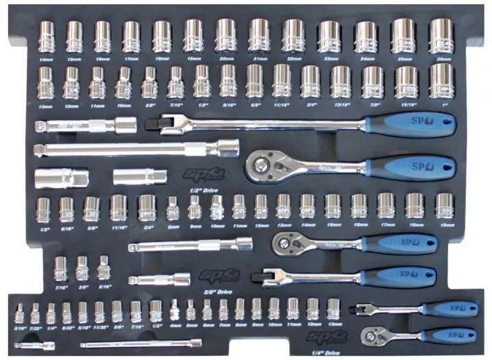 FOAM TRAY - METRIC/SAE - 81PC - SOCKETS & ACCESSORIES INCLUDED