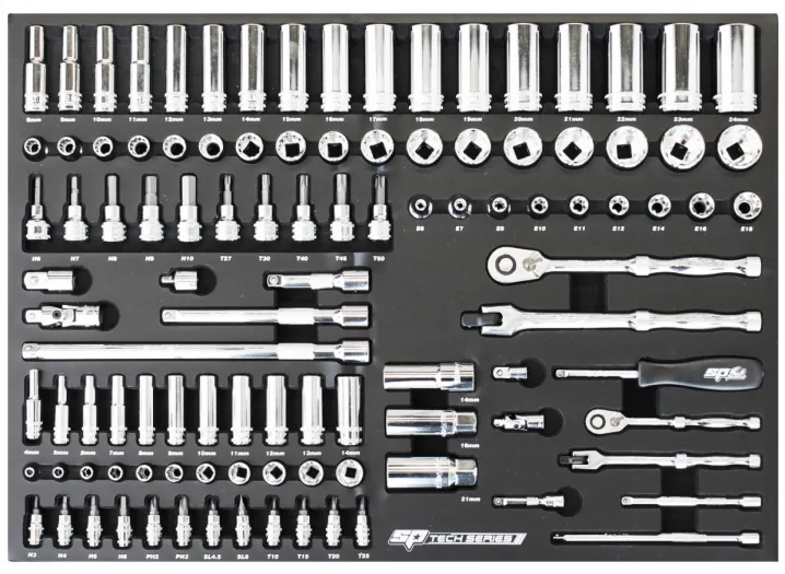 FOAM TRAY - TECH SERIES METRIC ONLY - 106PC - SOCKETS & ACCESSORIES INCLUDED