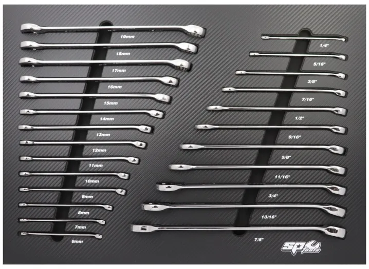FOAM TRAY - PREMIUM METRIC/SAE - 25PC - SPANNERS INCLUDED