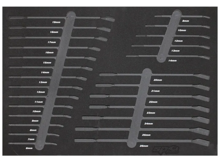 EVA FOAM TOOL STORAGE (26PC METRIC) - SPANNERS