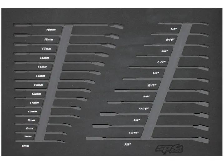 EVA FOAM TOOL STORAGE (25PC METRIC/SAE) - SPANNERS