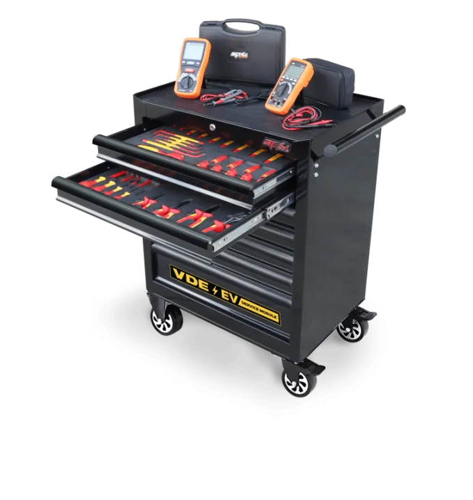 VDE Electic Vehicle Service Module - 7 Drawer Black/Black Roll Cab
