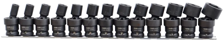 1/2"Dr Impact Socket Rail Set - 6pt Metric Swivel - 13pc