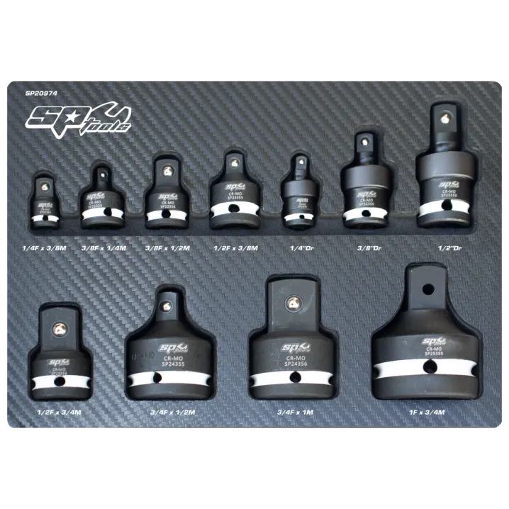IMPACT SOCKET ACC ADAPTERS AND UNI JOINTS - 11PC