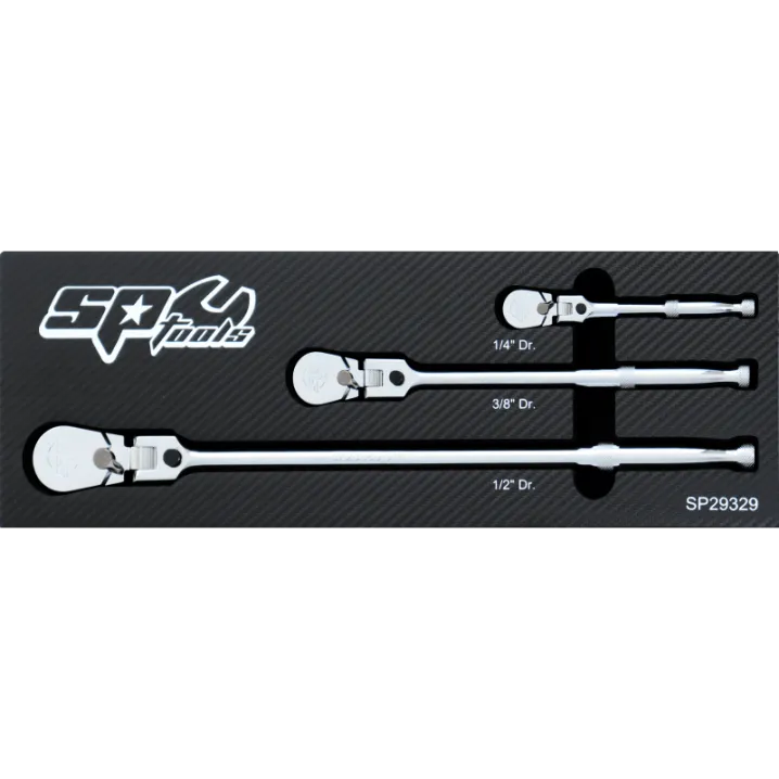 RATCHET SET 1/4,3/8,1/2DR 90T S/FLEX HEAD