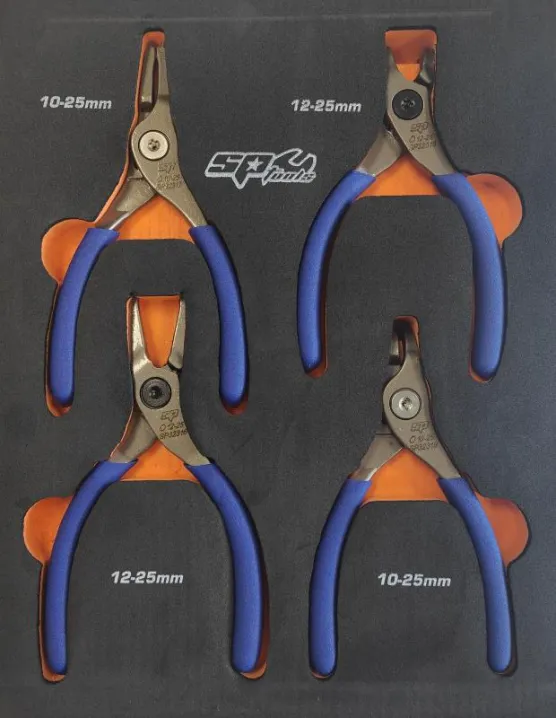 4pc External & Internal Circlip Plier Set 140mm - EVA FOAM