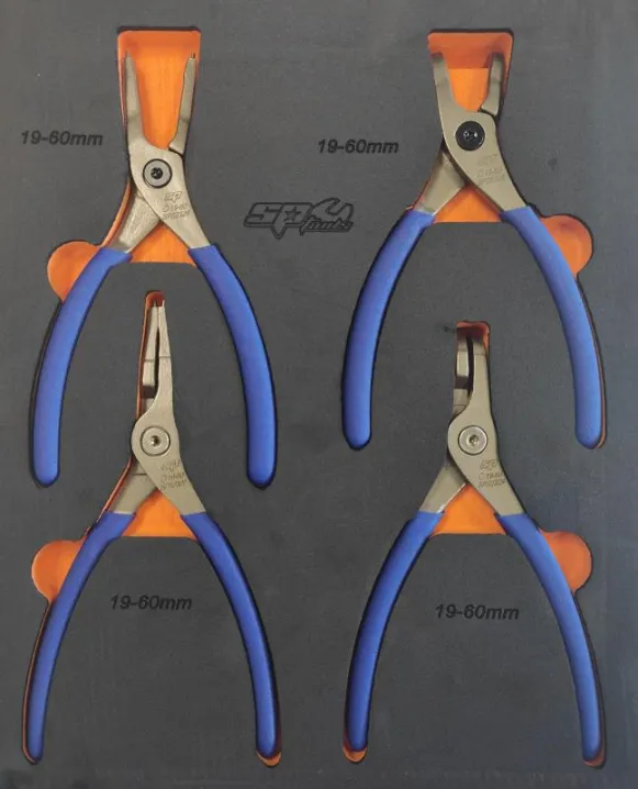 4pc External & Internal Circlip Plier Set 180mm - EVA FOAM