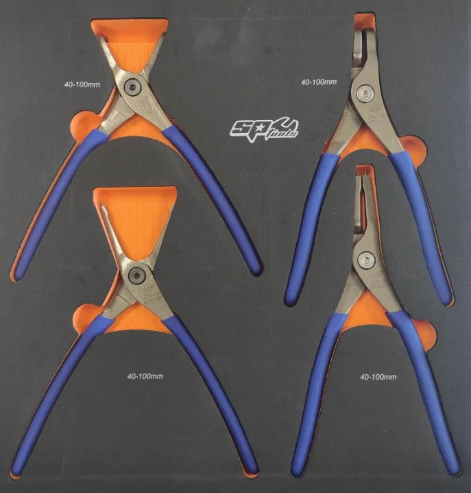 4pc External & Internal Circlip Plier Set 230mm - EVA FOAM