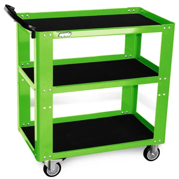 Professional Service Trolley - 3 Shelf - Green