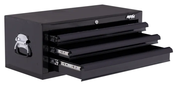 Custom Series Intermediate Tool Box - 3 Drawer - Black/Black
