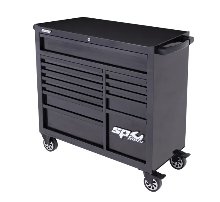Sumo Series Roll Cab - 13 Drawer - Black/Black Handles