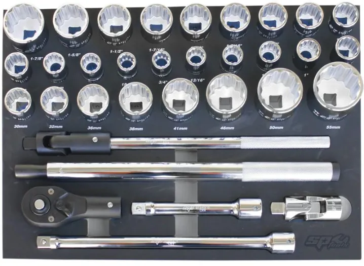 Foam Tray - Metric/SAE - 32pc - Sockets & Accessories Included
