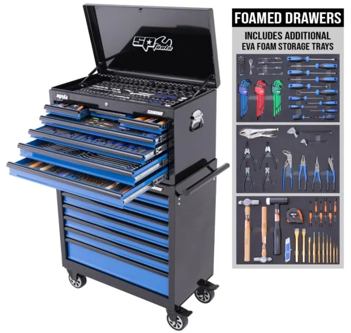 Sumo Custom Series Tool Kit - 452pc - Metric/SAE - BLK/BLUE - Plus Bonus Eva Trays