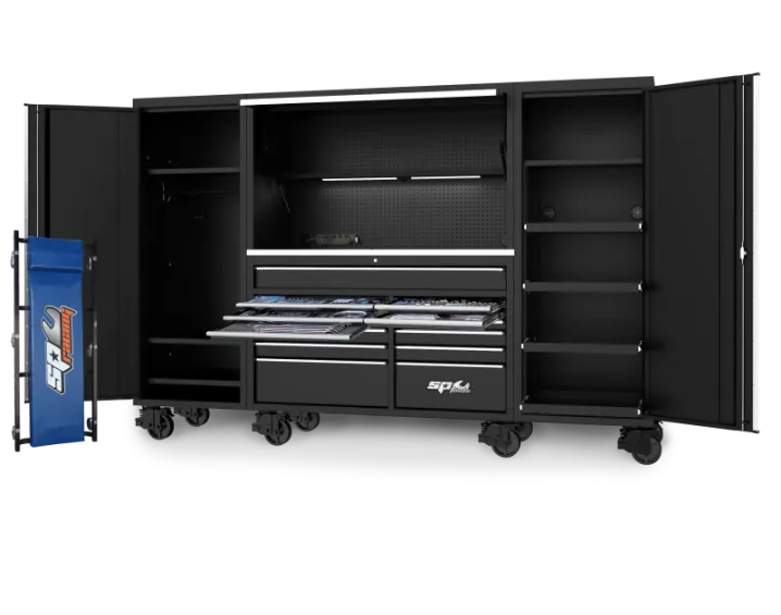 USA Sumo Series Workstation Tool Kit - 114" - Metric/SAE - 707pc - Black/Chrome Handles