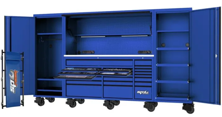 USA Sumo Series Workstation Tool Kit - 128" - Metric/SAE - 708pc - Blue/Black Handles