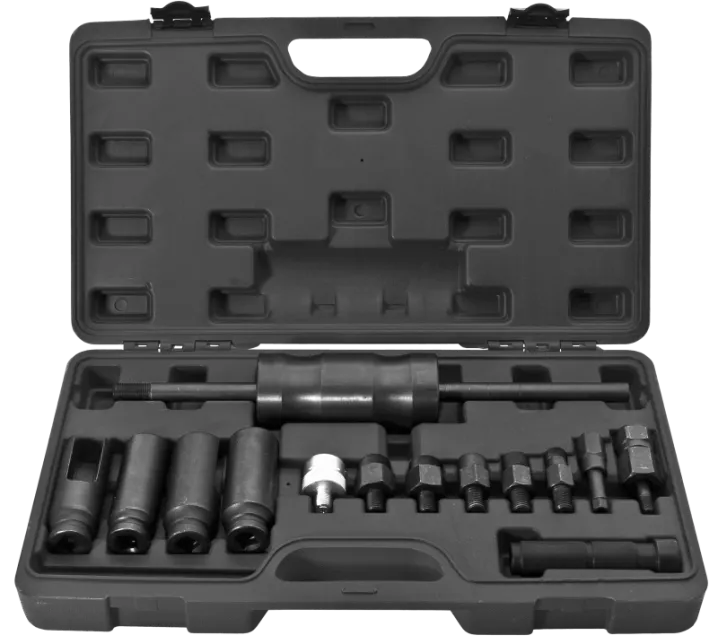 DIESEL INJECTOR EXTRACTOR AND COMMON RAIL PULLER KIT - 14PC - PLUS SLIDE HAMMER