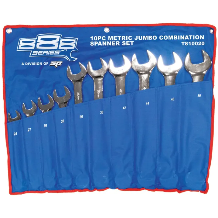 COMBINATION ROE SPANNER SET - JUMBO - METRIC - 10PC
