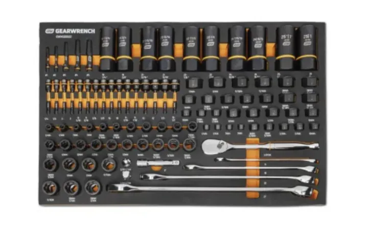 GEARWRENCH 97PC 1/4 3/8 AND 1/2 DRIVE BOLT BITER MECHANICS TOOL SET IN EVA TRAY