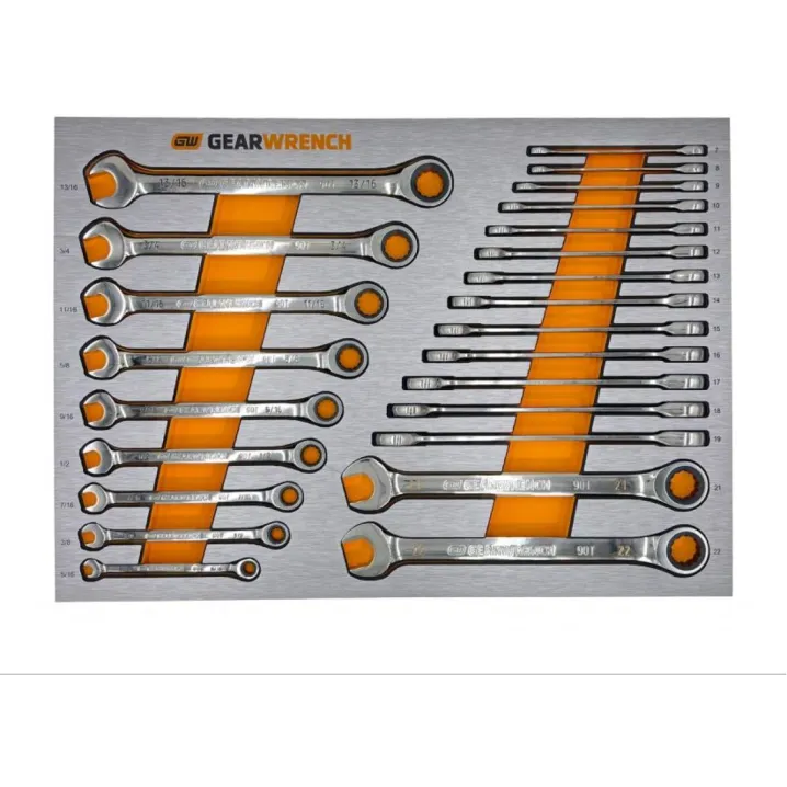 24PC MET/SAE 90T RATCH WRENCH SET EVA