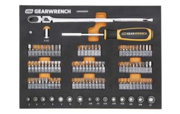 GEARWRENCH 105PC 1/4 IN DR SLIM HEAD MECHANICS TOOL SET IN EVA TRAY