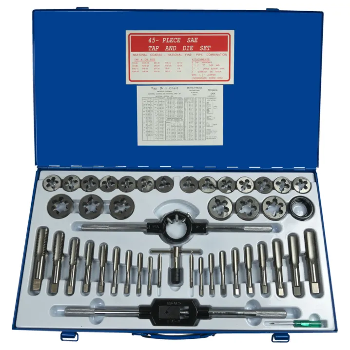ProEquip 45pc ImPErial Tap & Die Set (UNC/UNF)