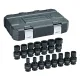 15 PC. 3/8" DRIVE 6 POINT STANDARD UNIVERSAL IMPACT METRIC SOCKET SET