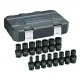 15 PC. 1/2" DRIVE 6 POINT STANDARD UNIVERSAL IMPACT METRIC SOCKET SET