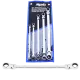 Flex Head Double Gear Drive Ring Spanner Set - Extra Long - SAE 5PC