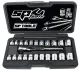 1/4"DR SOCKET SET - LOW PROFILE (STUBBY) - METRIC/SAE - 23PC