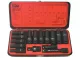 1/2"DR DEEP IMPACT SOCKET SET - 6PT METRIC - 15PC
