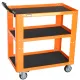 Professional Service Trolley - 3 Shelf - Orange