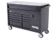 SUMO SERIES ROLLER CABINET WITH POWER TOOL CUPBOARD AND BUILT-IN POWER BOARD - 12 DRAWER - BLACK/BLACK HANDLES