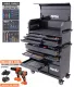 Sumo Series Power Hutch Tool Kit - 550pc - Metric/SAE - Black/Black Handles BONUS EVA