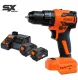 18V 10MM (3/8") Brushless 2 Speed Hammer Drill/Driver Kit - 5.0AH X 2 - SX Drive