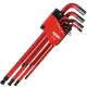 BALL DRIVE HEX KEY SET - SAE BLACK - COLOUR CODED - 9PC