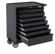 Custom Series Roller Cabinet - 7 Drawer - Black/Black - With Mag Wheels