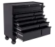 Custom Series Roller Cabinet - 11 Drawer - Black/Black